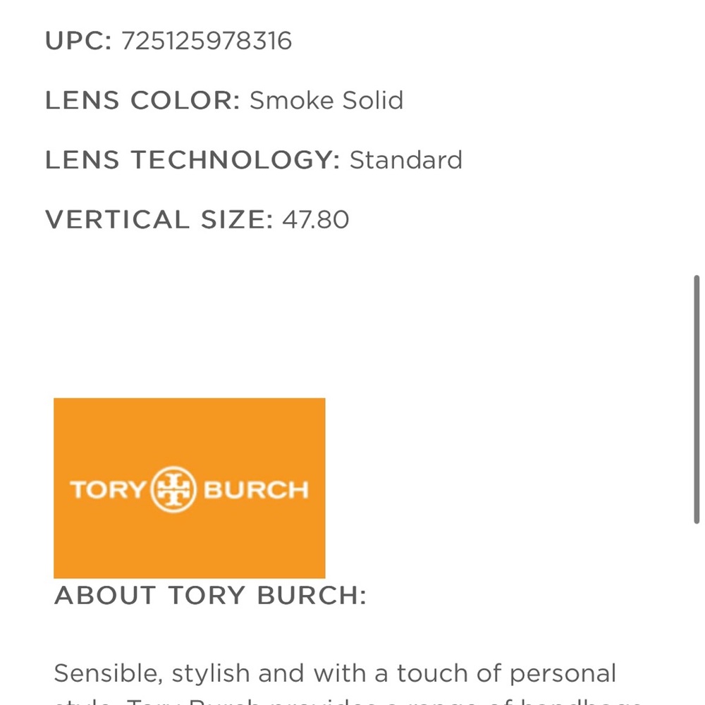 Tory Burch black sunglasses. - Picture 6 of 6
